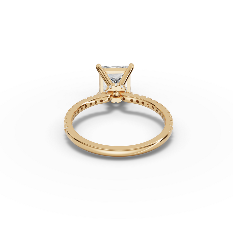 2.23 CT Princess Hidden Halo Pavé Ring