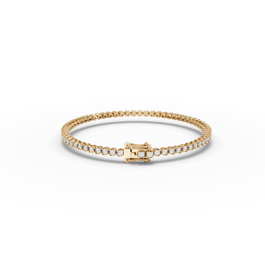 1.88 CT Round Lab Diamond Prong Set Tennis Bracelet