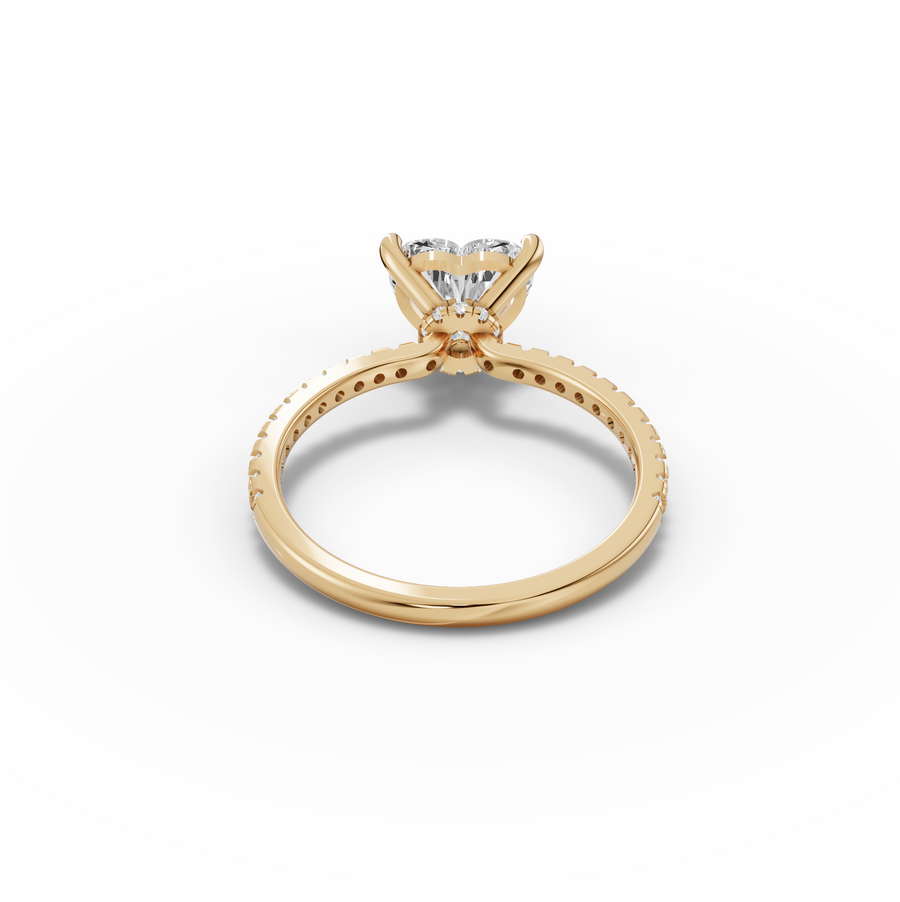1.73 Ct Heart Hidden Halo Pavé Ring