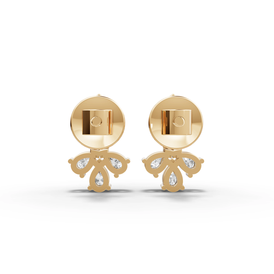 0.53 Ct Marquise Floral Diamond Studs