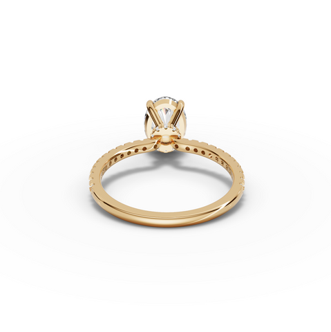 1.73 CT Oval Hidden Halo Pavé Ring