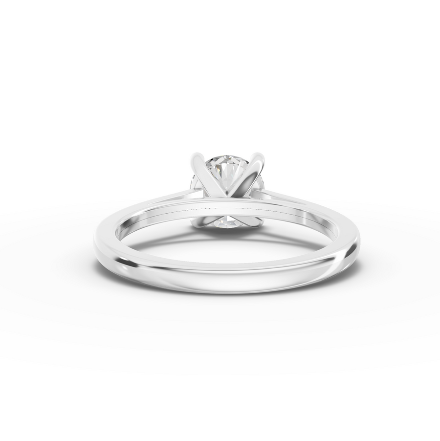 1 Ct Round Lab Diamond Solitaire Ring 1.00 Ct Center