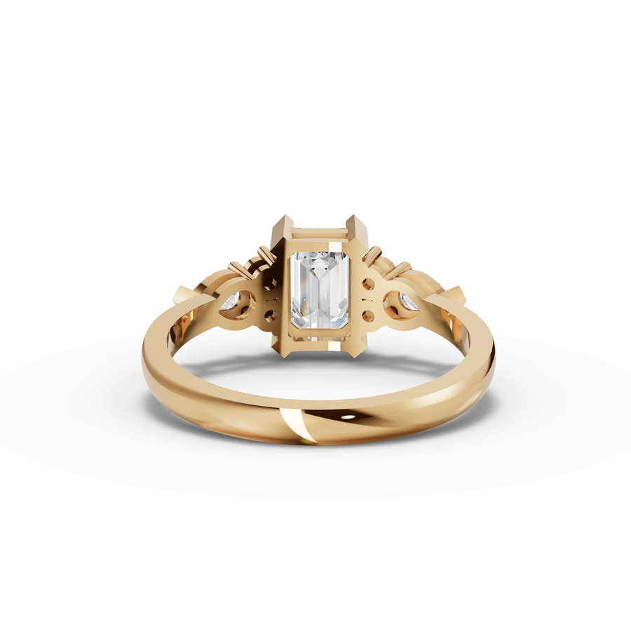 1.60 Ct Emerald Lab Diamond Cluster Ring