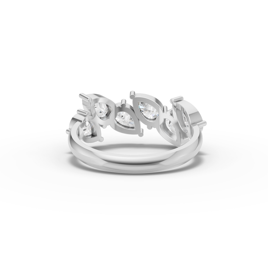 4.52 Ct Pear Cluster Lab Diamond Set