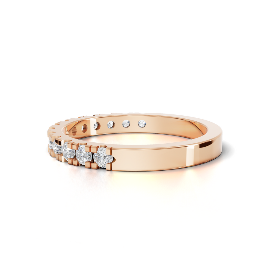 0.58 Ct Round Bar-Set Full Eternity Band