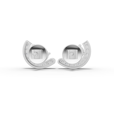 Lab Grown Diamond Pear Horseshoe Halo Jewelry Set with Necklace Earrings and Open Ring