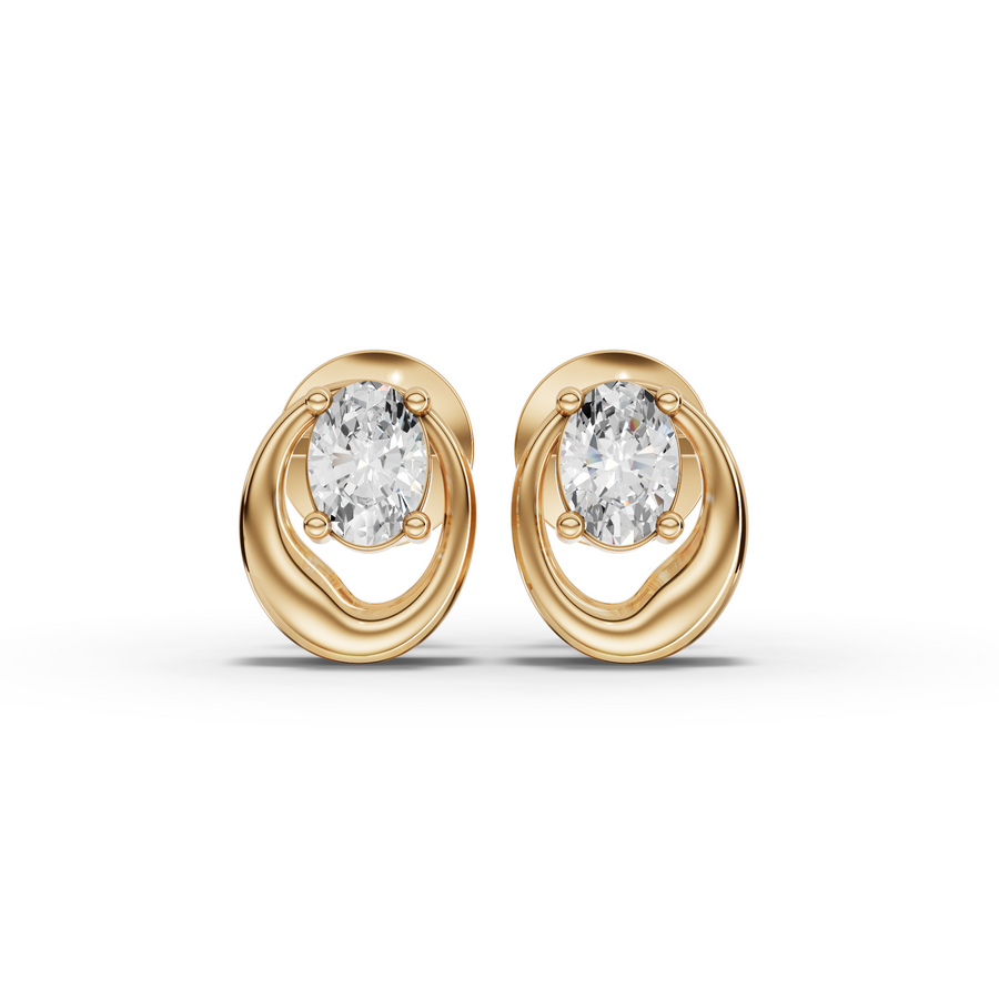 1.07 Ct Oval Statement Lab Diamond Set