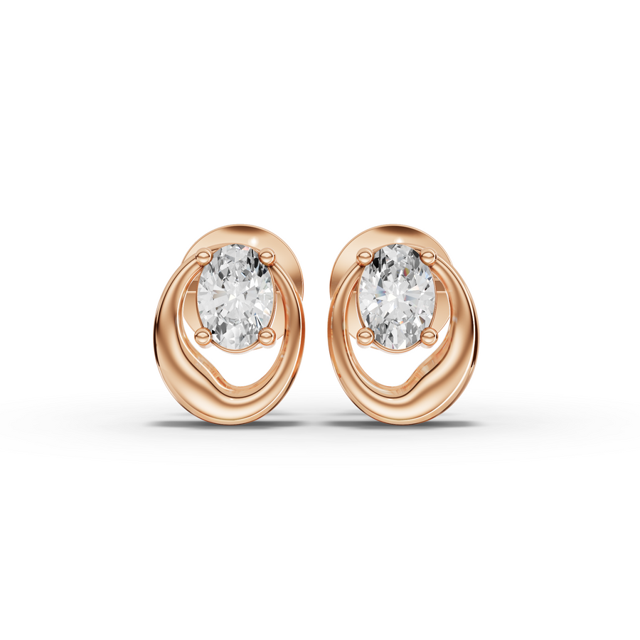 1.07 Ct Oval Statement Lab Diamond Set