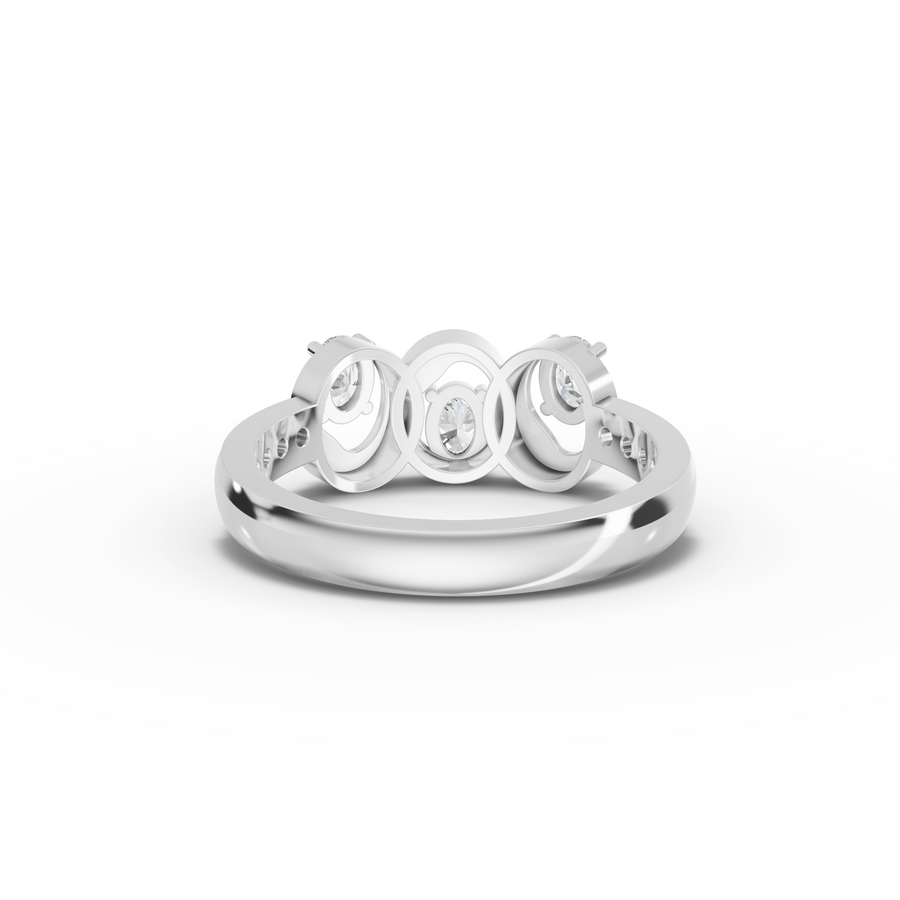 1.07 Ct Oval Statement Lab Diamond Set