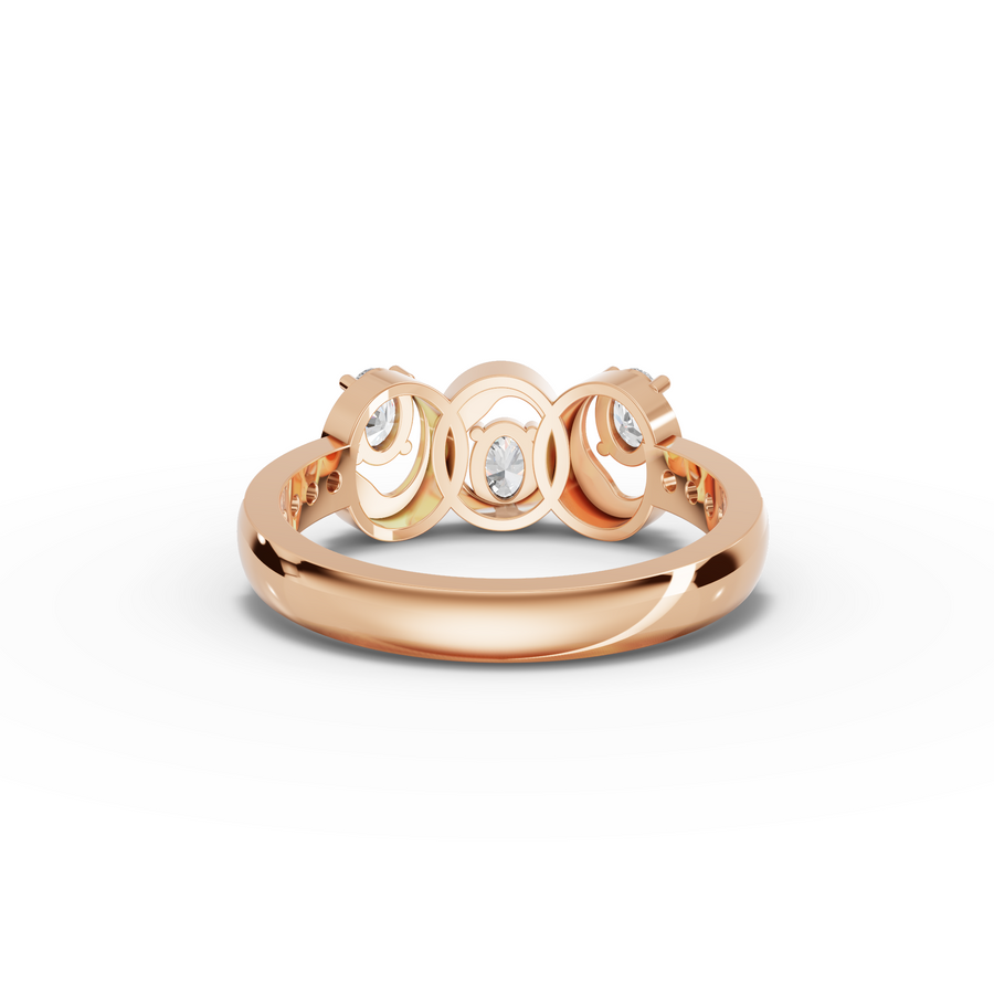 1.07 Ct Oval Statement Lab Diamond Set