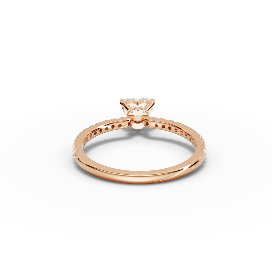 0.73 CT Heart Hidden Halo Pavé Ring