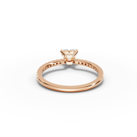 0.73 CT Heart Hidden Halo Pavé Ring