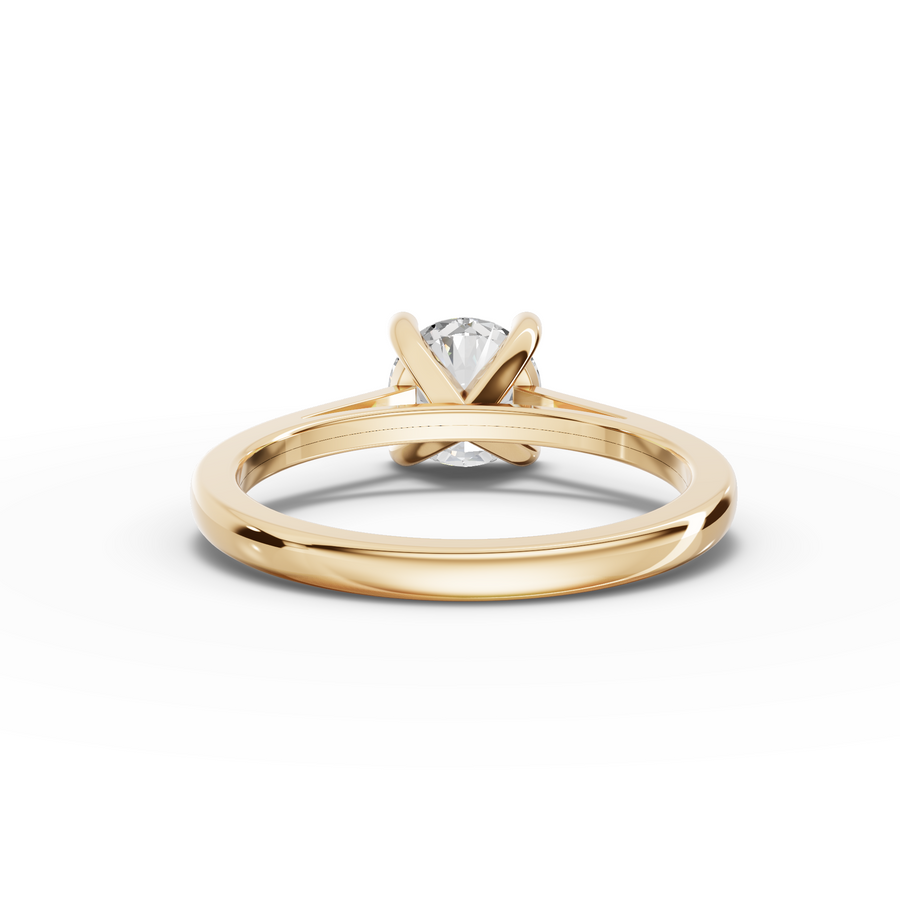 1 Ct Round Lab Diamond Solitaire Ring 1.00 Ct Center