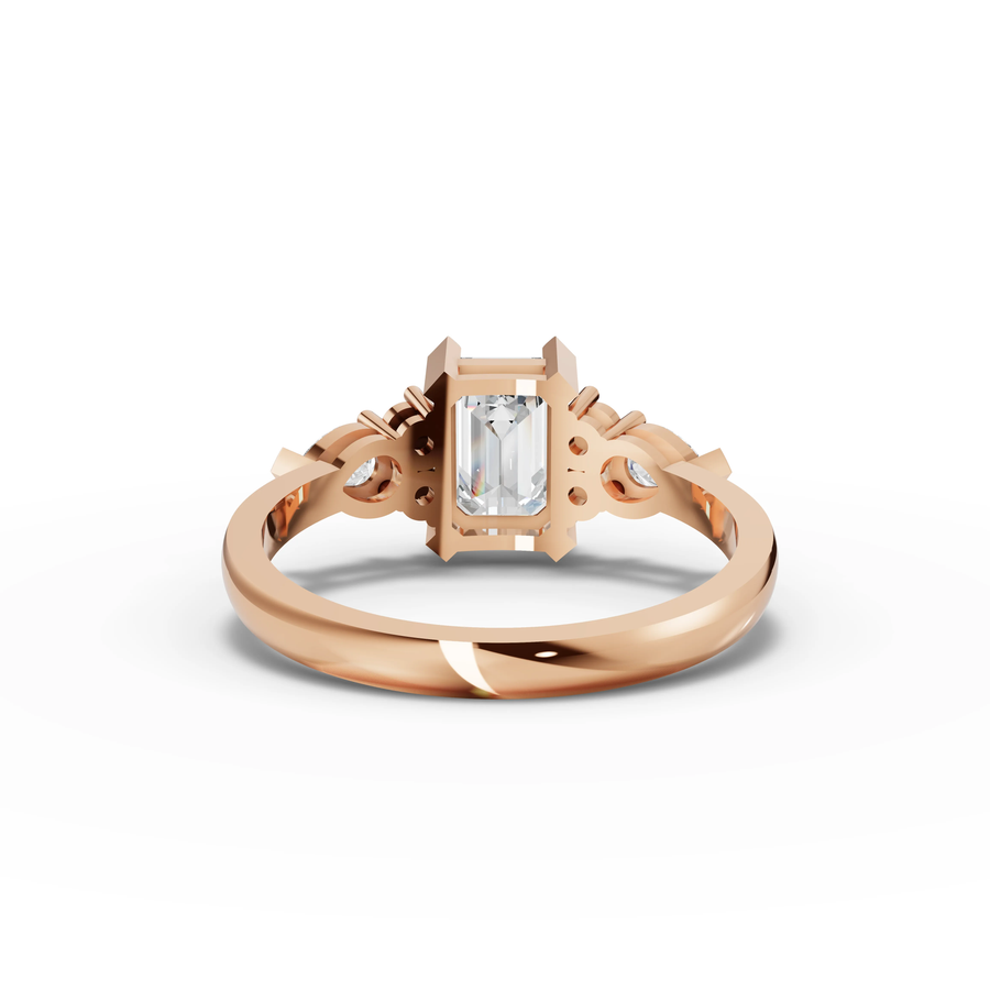 1.60 Ct Emerald Lab Diamond Cluster Ring