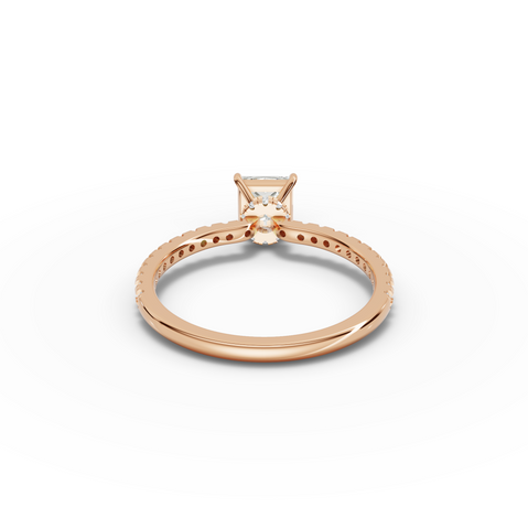 0.98 CT Princess Hidden Halo Pavé Ring