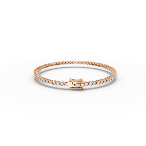 1.88 CT Round Lab Diamond Prong Set Tennis Bracelet