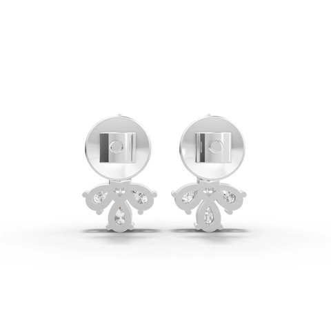 Marquise Lab-Grown Diamond Floral Cluster Stud Earrings