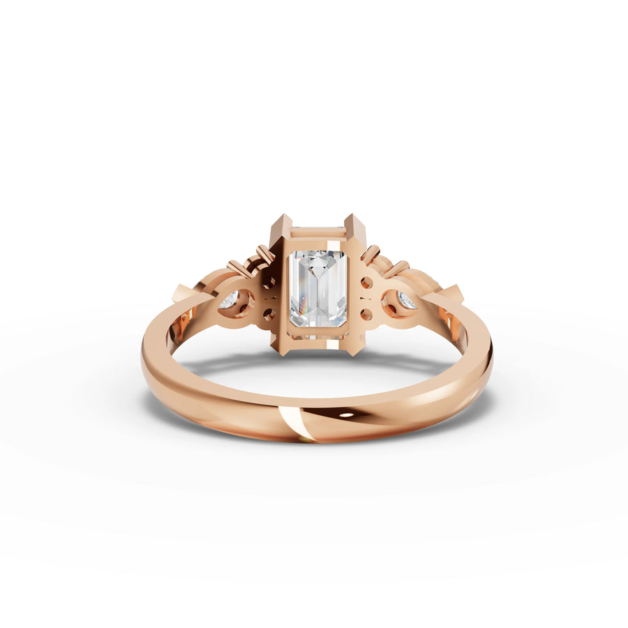 5.56 Ct Pear & Emerald Lab Diamond Set