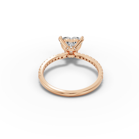 1.73 Ct Heart Hidden Halo Pavé Ring