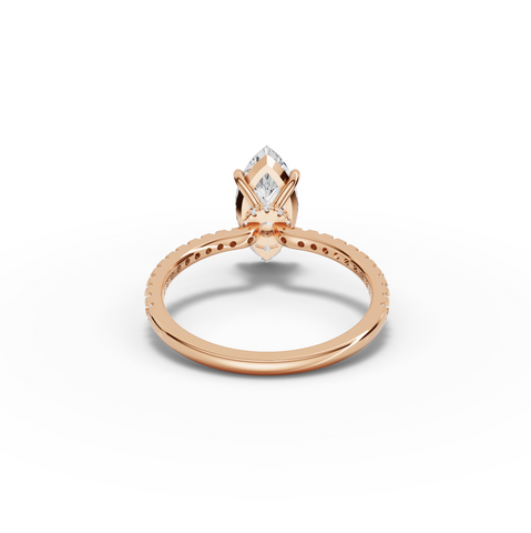 1.73 Ct Marquise Hidden Halo Pavé Ring