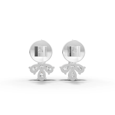 2.04 Ct Marquise Lab Diamond Floral Jewelry Set with Pendant, Earrings & Pavé Ring