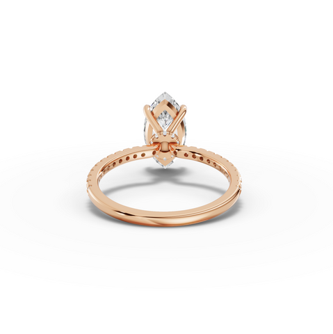 2.23 Ct Marquise Hidden Halo Pavé Ring