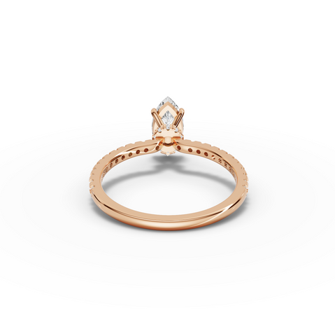 0.98 Ct Marquise Hidden Halo Pavé Ring