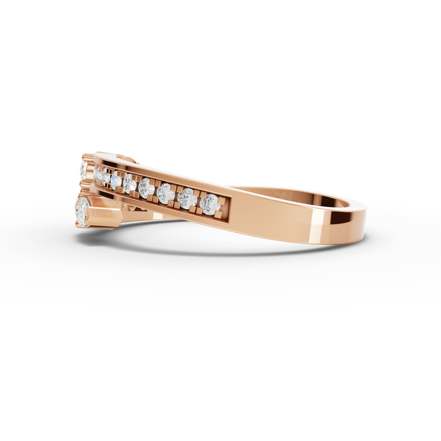 0.36 Ct Pear Diamond Open Wrap Ring