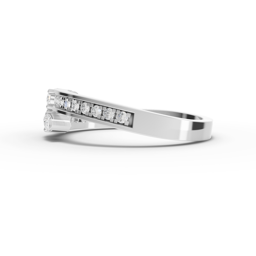 0.36 Ct Pear Diamond Open Wrap Ring