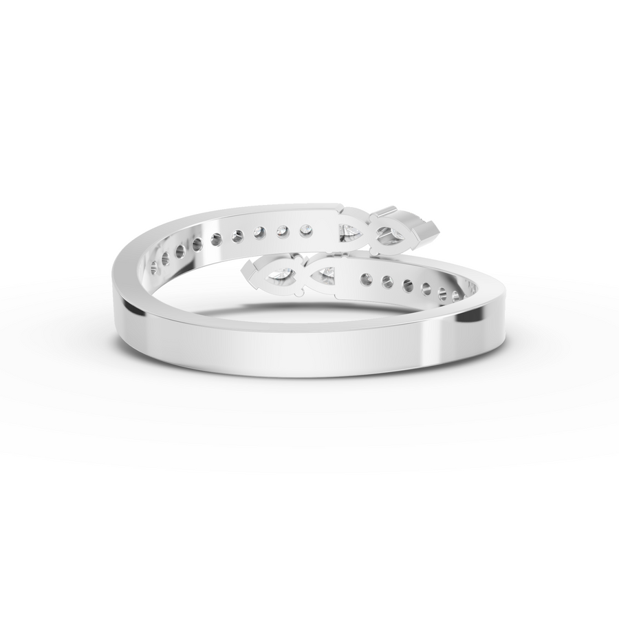 0.98 Ct Pear Vertical Bar Lab Diamond Set