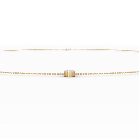 3.00 CT Round Bezel Lab Diamond Belly Chain