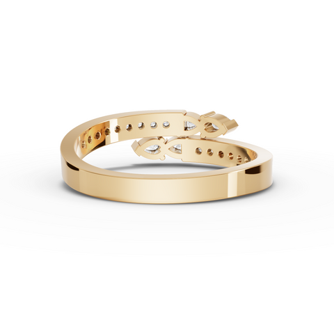 Lab Grown Diamond Pear Vertical Bar Jewelry Set with Earrings Necklace and Wrap Ring