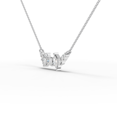 Lab Grown Diamond Multi-Shape Cluster Necklace