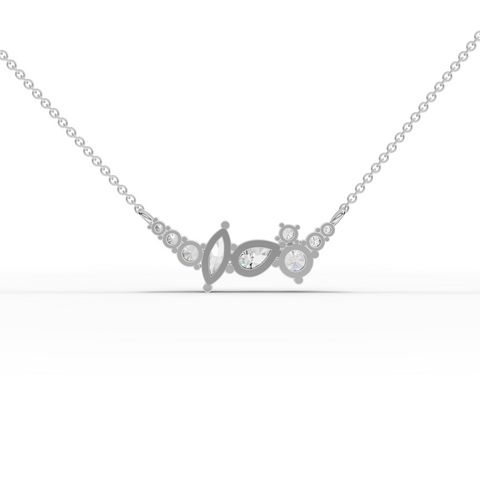 Lab Grown Diamond Multi-Shape Cluster Necklace