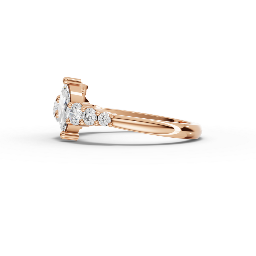 1.09 Ct Pear & Marquise Cluster Ring