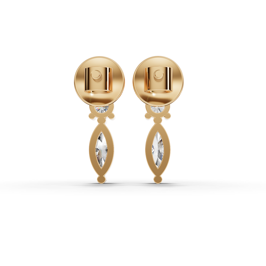 0.80 Ct Marquise Statement Drop Earrings