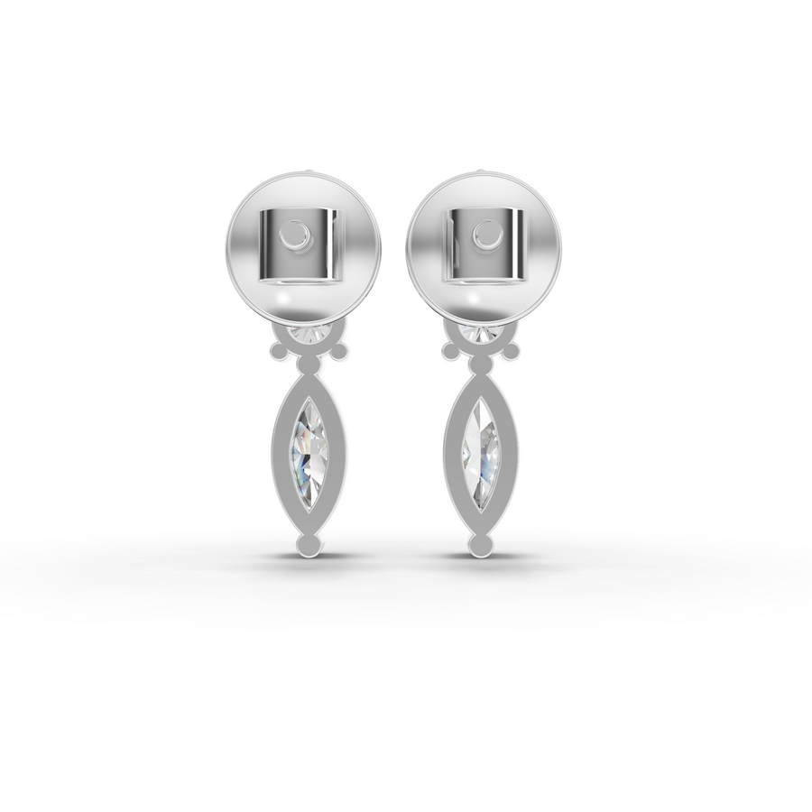 0.80 Ct Marquise Statement Drop Earrings
