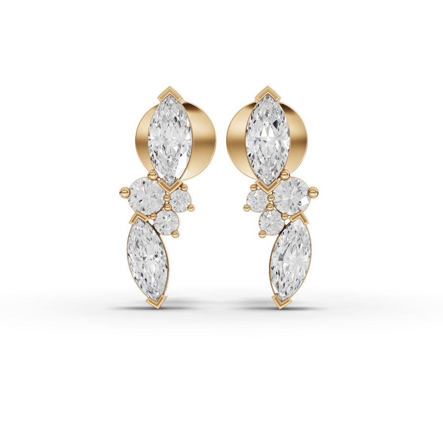 3.86 Ct Marquise Cluster Diamond Set