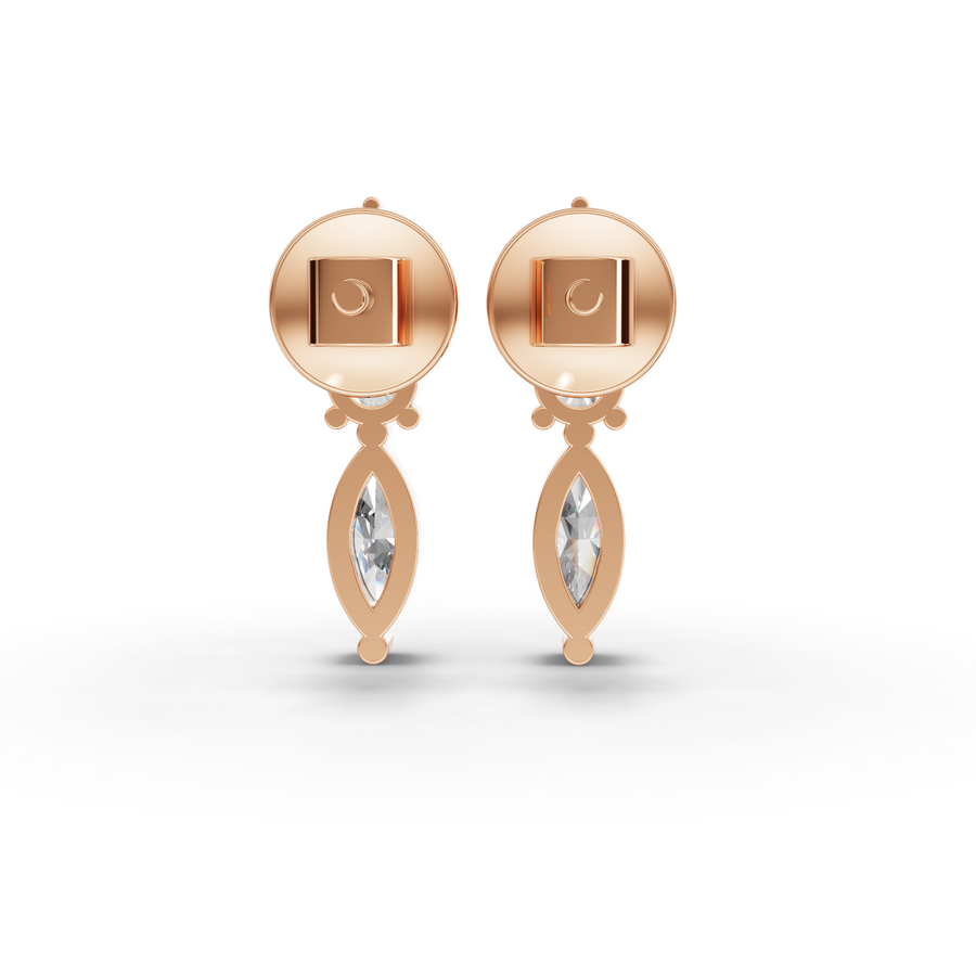 0.80 Ct Marquise Statement Drop Earrings