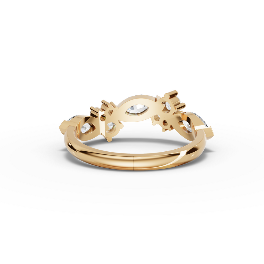 1.29 Ct Marquise Cluster Lab Diamond Ring