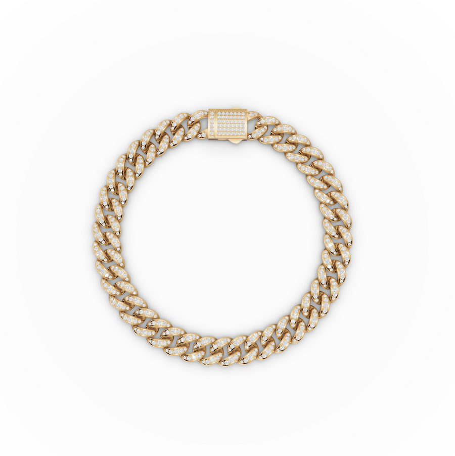 1.48 CT Pavé Cuban Link Lab Diamond Bracelet