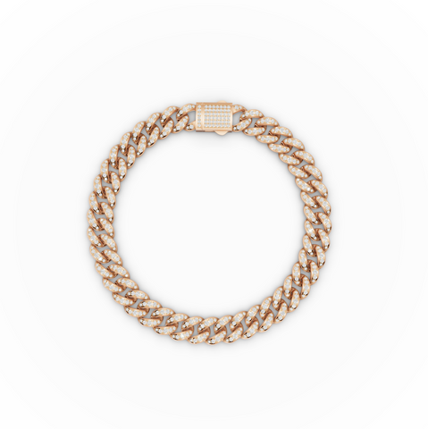 1.48 CT Pavé Cuban Link Lab Diamond Bracelet
