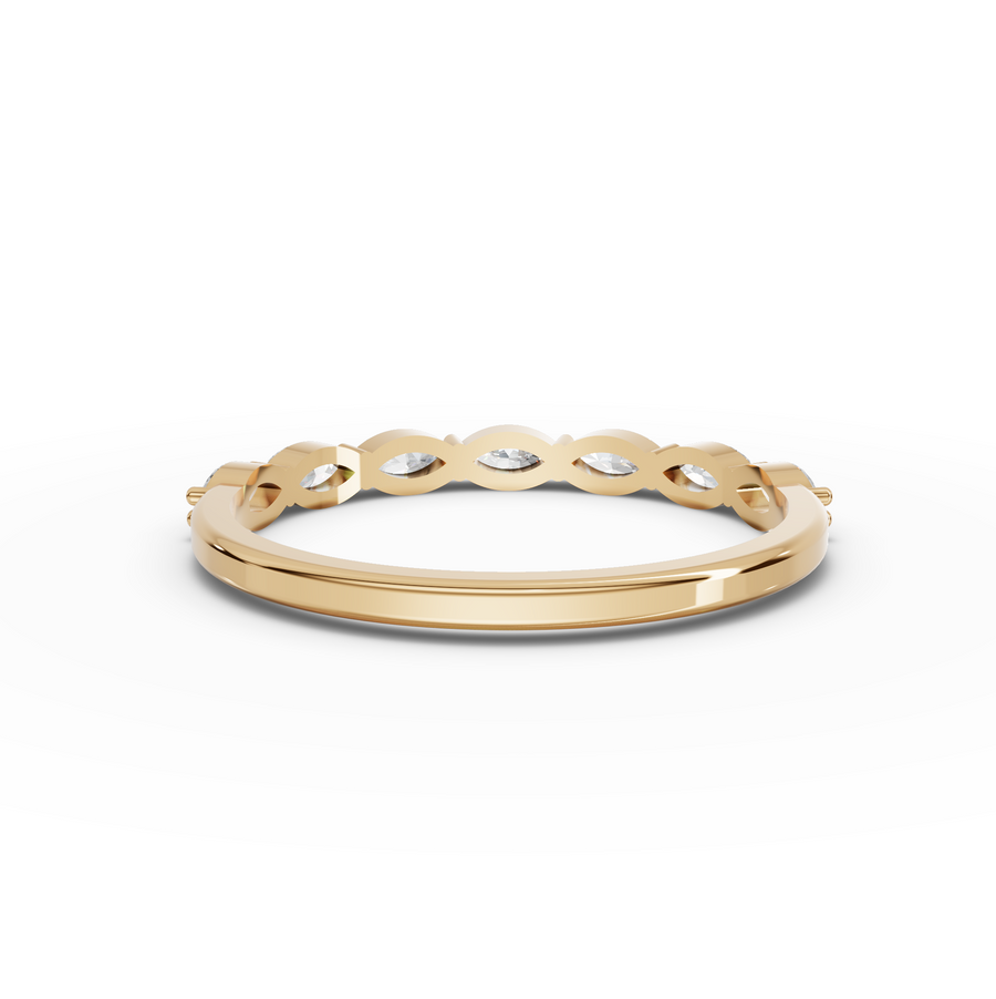 0.37 Ct Marquise prong set Half Eternity Band