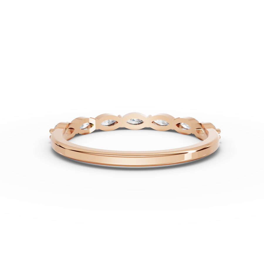 0.37 Ct Marquise prong set Half Eternity Band