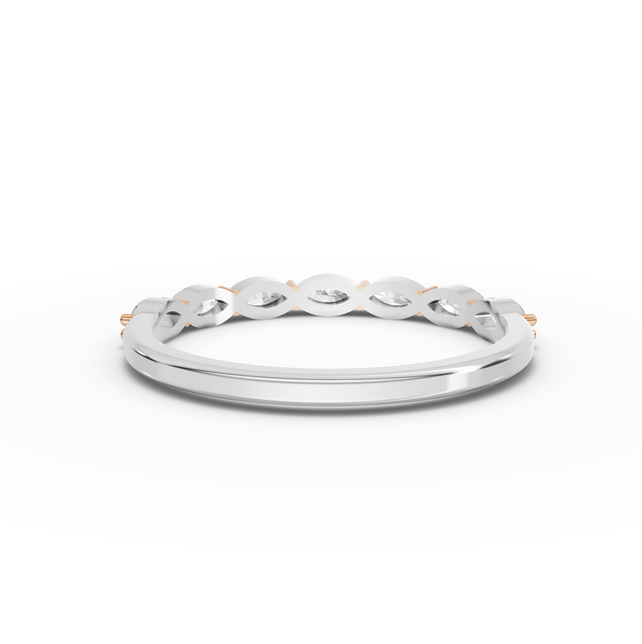 0.37 Ct Marquise prong set Half Eternity Band