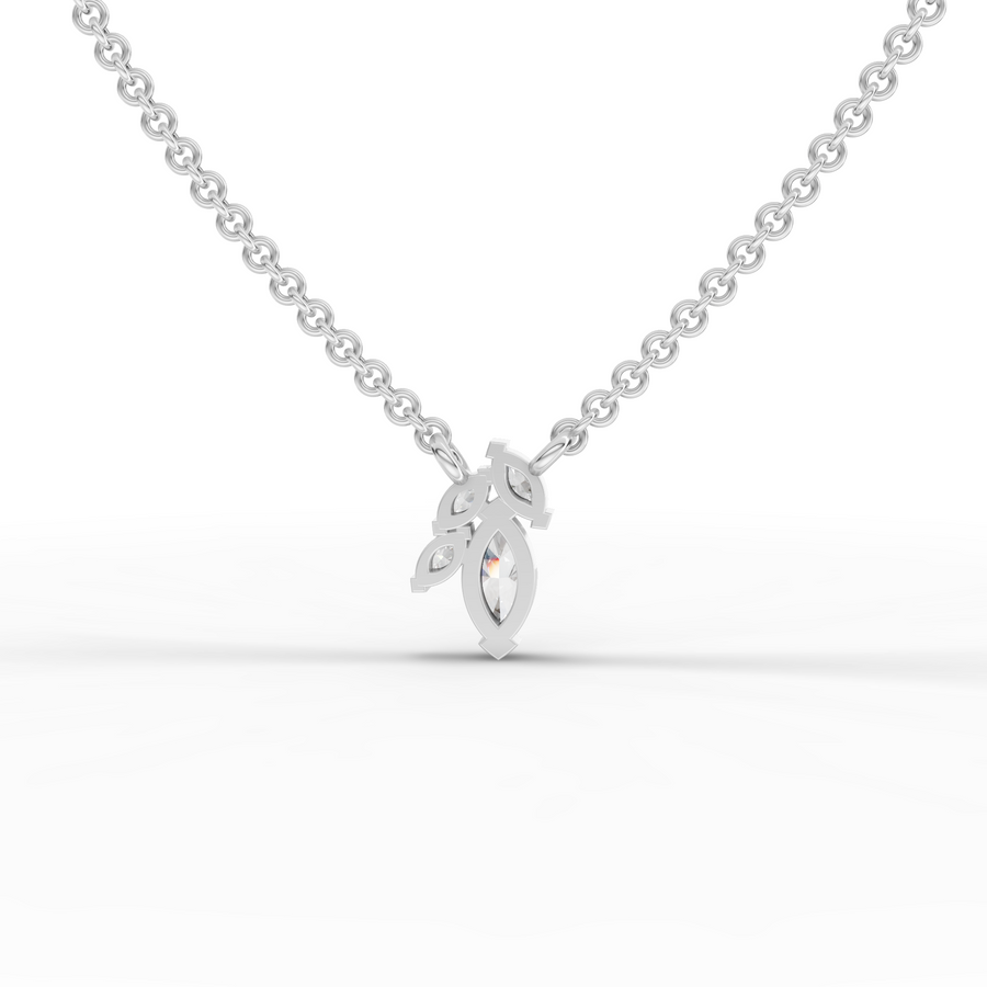 0.25 Ct Marquise Cluster Diamond Pendant