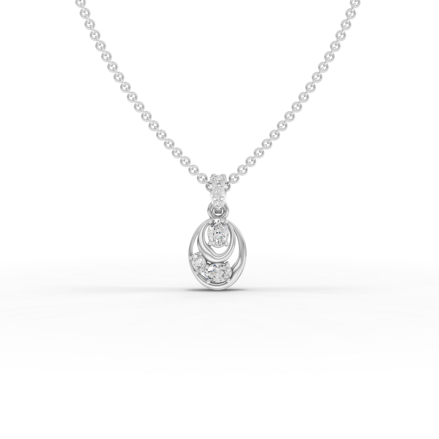 1.07 Ct Oval Statement Lab Diamond Set