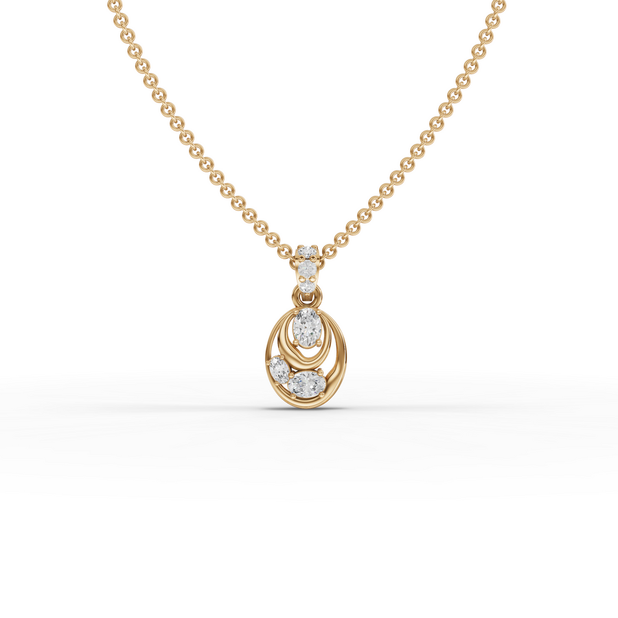 0.33 Ct Oval Lab Diamond Pendant