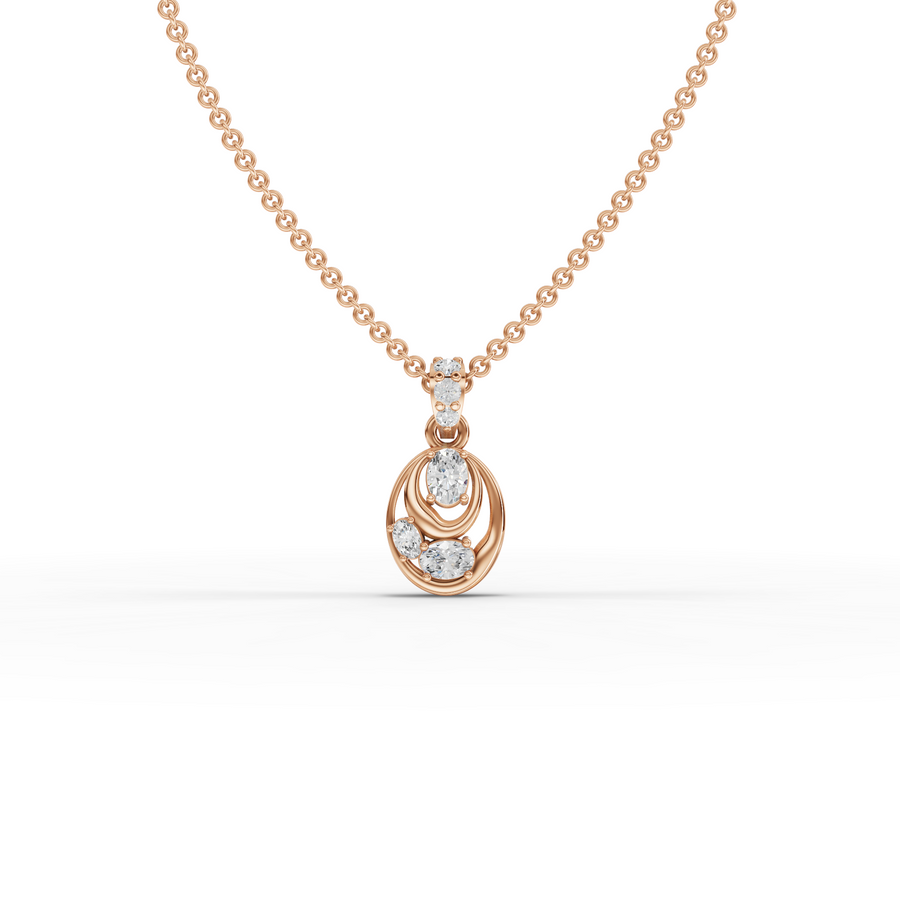 1.07 Ct Oval Statement Lab Diamond Set