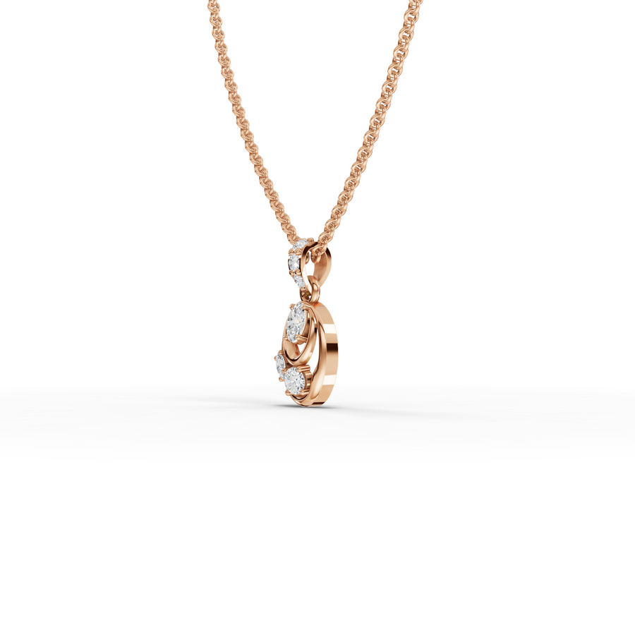 0.33 Ct Oval Lab Diamond Pendant